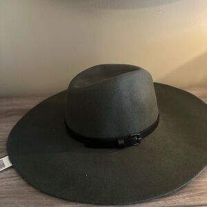 BCBGMaxAzria Gray Wide-Brim Hat